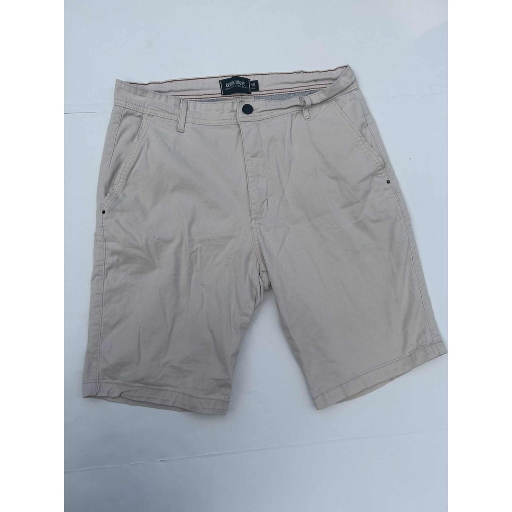 Clock House Khaki Chino Shorts Mens Size 48 Slim‎ Fit Casual
